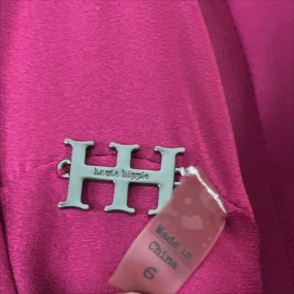 Haute Hippie Cassidy Mini Dress 6 Rasberry Red - Picture 6 of 11